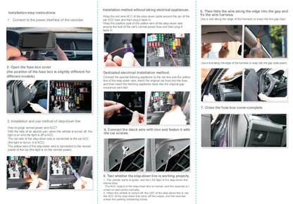 Dashcam for cars 4 Channel Black Box WiFi Driving Camera FHD 1080P Night Vision Loop Recording add Hardwire kit car accessories